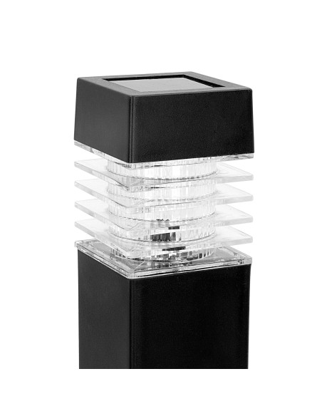 Pack 4 focos solares exterior luz LED blanca c/estaca para jardín