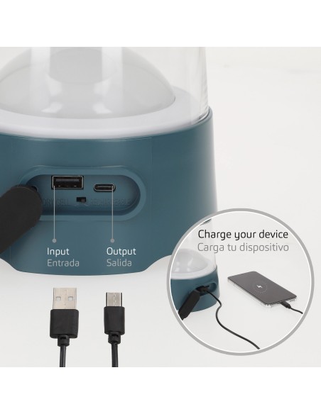Lampe de camping LED USB 2 en 1 avec lumière variable 400 lumens