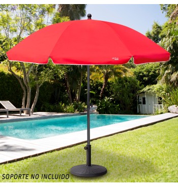 Parasol de jardin inclinable 240 cm UV30 rouge 2