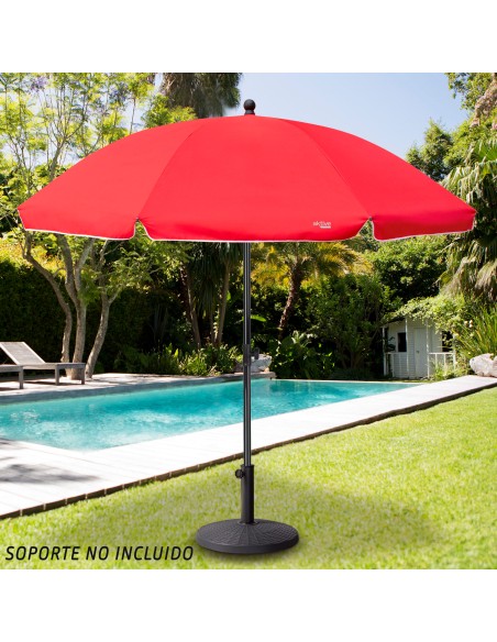 Parasol de jardin inclinable 240 cm UV30 rouge