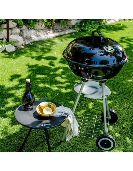 Barbecue au charbon de bois portable avec deux grilles