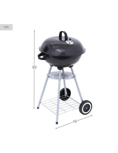 Barbecue au charbon de bois portable avec deux grilles
