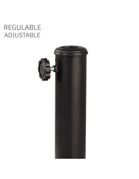Pied de parasol circulaire en ciment Ø35/48 mm avec roulettes