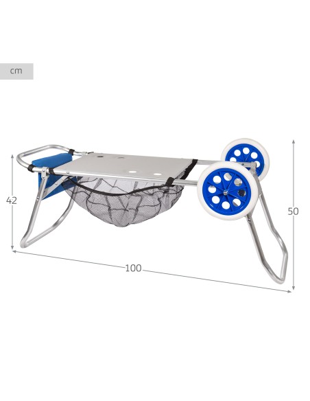 Chariot de plage en aluminium