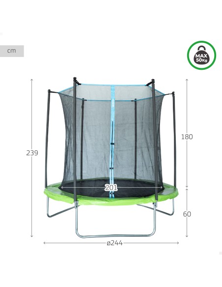 Trampoline enfant extérieur Ø201 cm