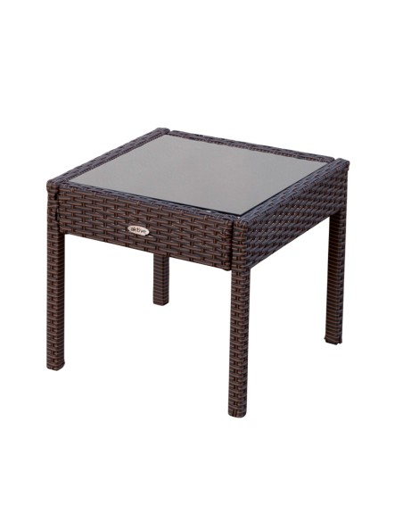 Petit ensemble table de jardin en rotin et 2 chaises