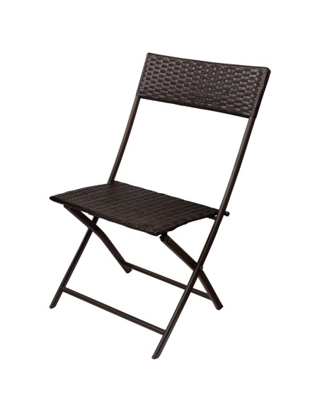 Ensemble table de jardin et 2 chaises en rotin