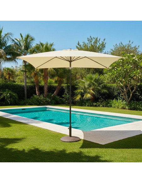 Parasol de jardin carré 270x270 cm avec protection UV50