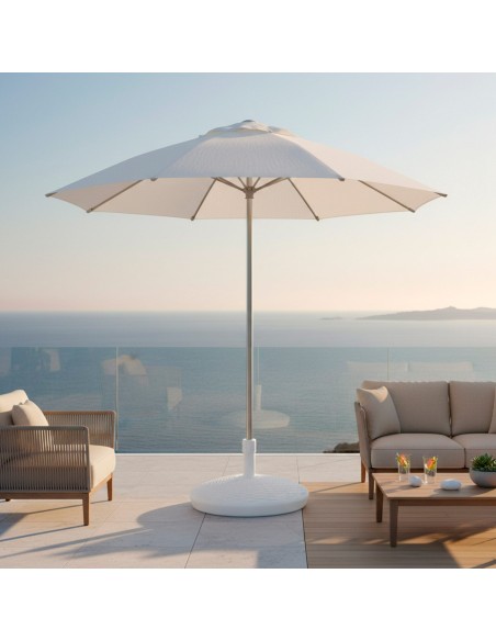 Pied de parasol circulaire blanc Ø25-48 mm