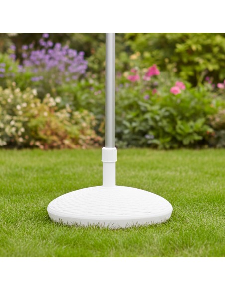 Pied de parasol circulaire blanc Ø25-48 mm