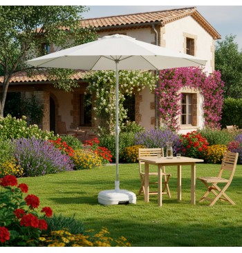 Pied de parasol carré blanc Ø33-48 mm 2