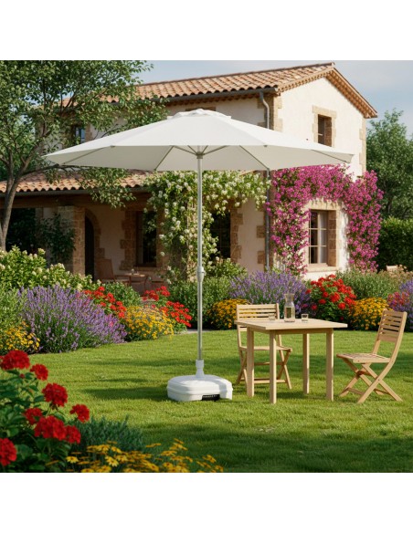 Pied de parasol carré blanc Ø33-48 mm