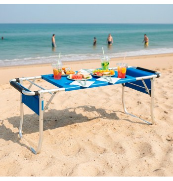 Chariot de table de plage pliant 2