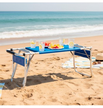 Chariot de table de plage pliant avec base extensible 2