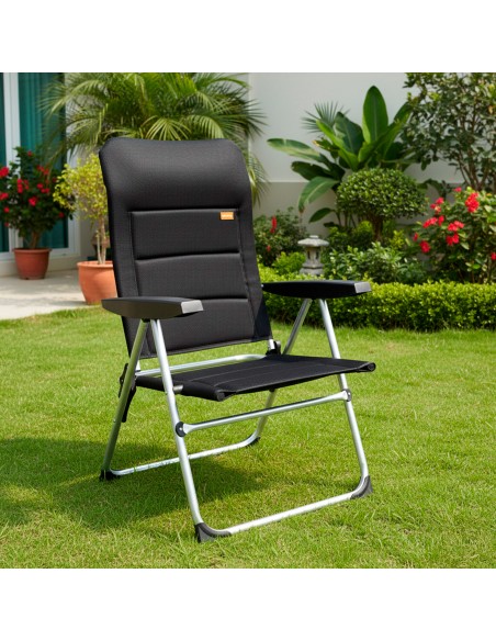 Silla plegable jardín acolchado Deluxe multiposición