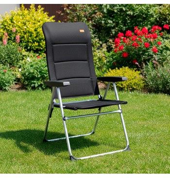 Chaise de jardin pliante multi-positions à dossier haut... 2