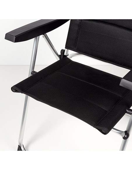 Chaise de jardin pliante multi-positions à dossier haut rembourrée de luxe