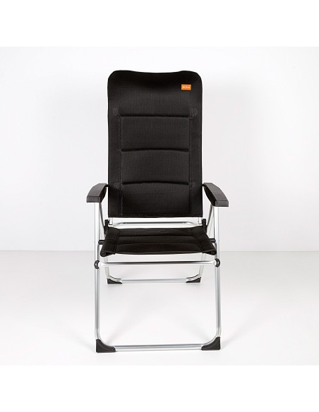 Chaise de jardin pliante multi-positions à dossier haut rembourrée de luxe