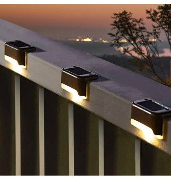 Lot de 6 spots solaires LED d'extérieur à lumière chaude... 2