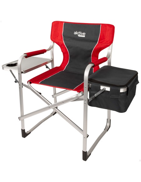 Chaise de directeur de camping avec table et sac thermique