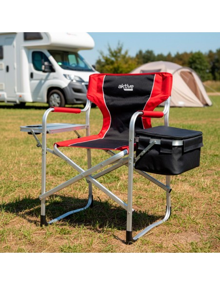 Chaise de directeur de camping avec table et sac thermique
