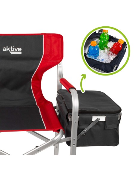Chaise de directeur de camping avec table et sac thermique