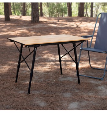 Table de glamping pliante réglable en hauteur 2
