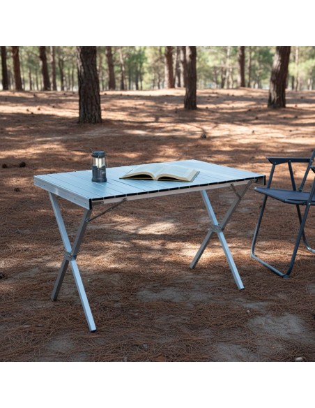 Table pliante de camping en aluminium antidérapante et amovible