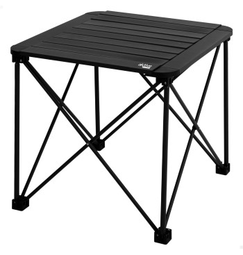 Table pliante de camping noire anti-basculement et amovible