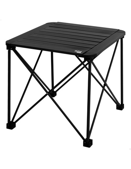 Table pliante de camping noire anti-basculement et amovible