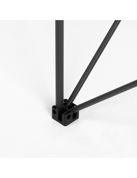 Table pliante de camping noire anti-basculement et amovible