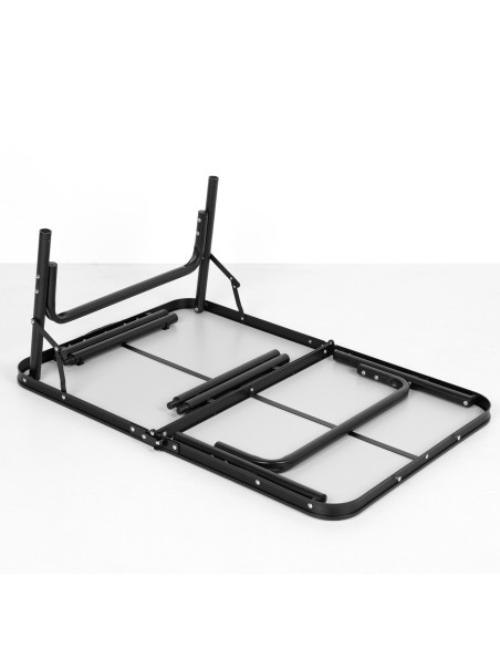 Table de camping pliante étui noir antidérapant avec système de mise à niveau