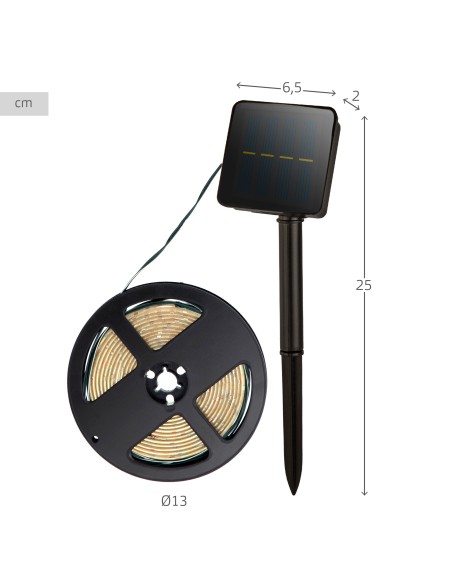 Bande solaire LED autocollante 5 lumens 5 mètres