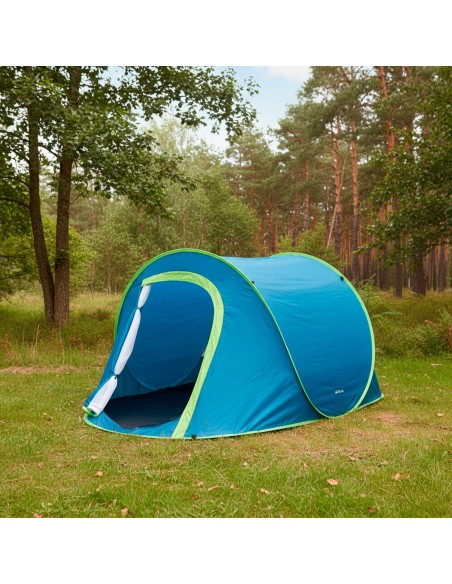 Tente pop up pour 2 personnes avec double toit et moustiquaires