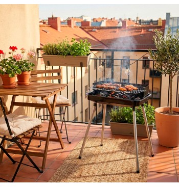 Barbecue portable au charbon de bois avec deux niveaux de... 2