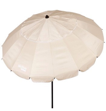 Parapluie de plage coupe-vent 16 tiges 240 cm beige