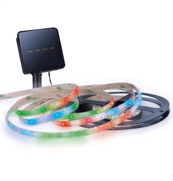 Bande LED solaire multicolore autocollante