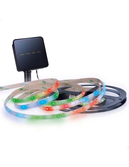 Bande LED solaire multicolore autocollante