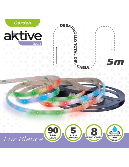 Bande LED solaire multicolore autocollante