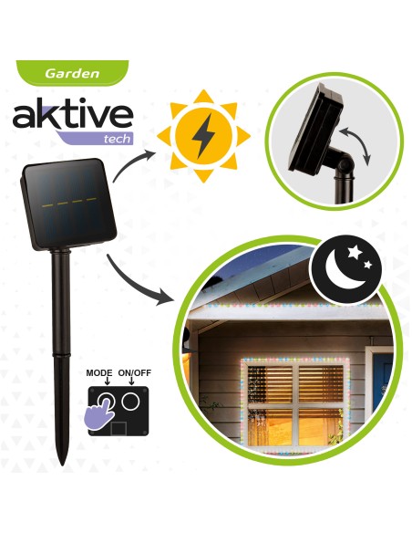 Bande LED solaire multicolore autocollante