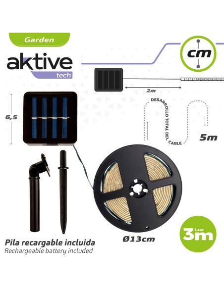 Bande LED solaire multicolore autocollante