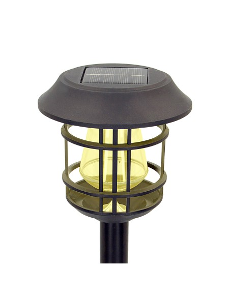 Pack 2 spots solaires extérieurs lumière LED chaude avec piquet pour jardin