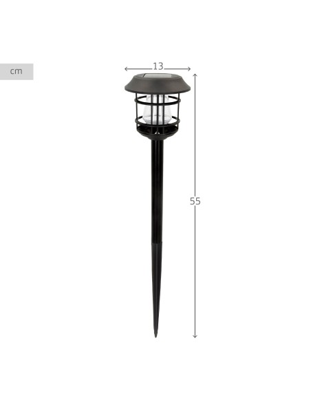 Pack 2 spots solaires extérieurs lumière LED chaude avec piquet pour jardin