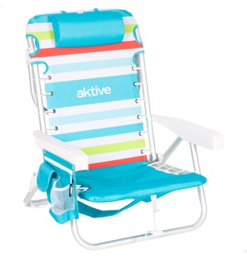 Silla playa baja multiposición 50x53x77 cm multicolor con...
