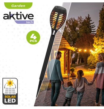 Pack 4 Piquet solaire effet flamme 2