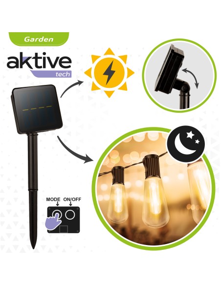 Guirlande d'ampoules extérieures 10 LEDS