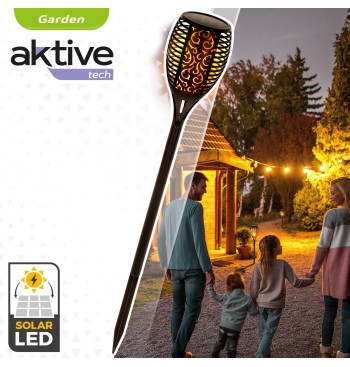 Piquet solaire LED 5 lumens avec effet torche de feu 2