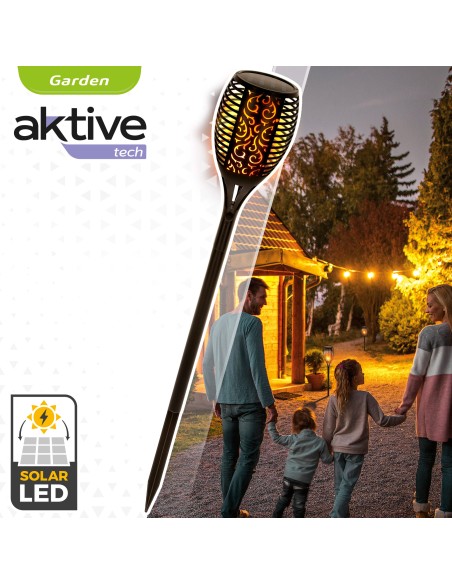 Piquet solaire LED 5 lumens avec effet torche de feu
