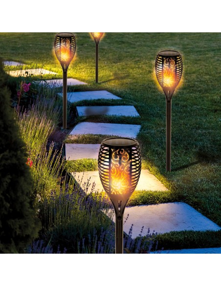 Piquet solaire LED 5 lumens avec effet torche de feu