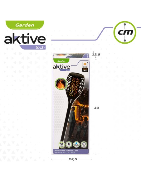 Piquet solaire LED 5 lumens avec effet torche de feu
